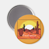 Wüste Cactus Sunset Thunder_Cove Magnet (Vorderseite/Rückseite)
