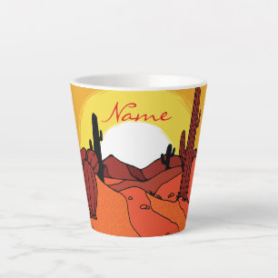 Wüste Cactus Sunset Thunder_Cove Milchtasse