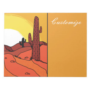 Wüste Cactus Sunset Thunder_Cove Notizblock