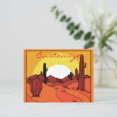 Wüste Cactus Sunset Thunder_Cove Postkarte (Stehend Vorderseite)