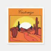 Wüste Cactus Sunset Thunder_Cove Serviette (Vorderseite)