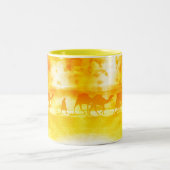 Wüste Camel Caravan Sunburst Keramik Tasse (Mittel)