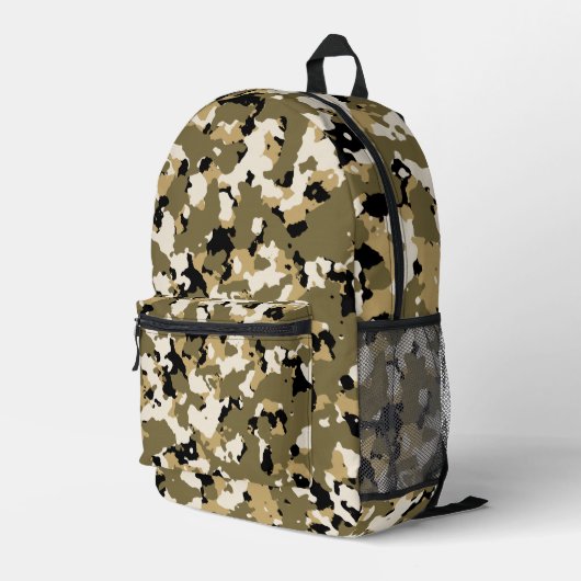 Wüste-Camouflage Bedruckter Rucksack (Rückseitige Ecke Rechts)