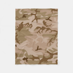 Wüste Camouflage - Brauner Camouflage Fleecedecke