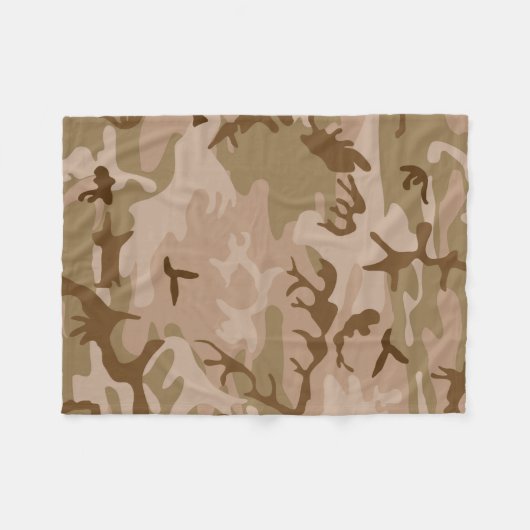 Wüste Camouflage - Brawn Camouflage Fleecedecke (Vorderseite (Horizontal))