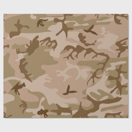 Wüste Camouflage - Brawn Camouflage Geschenkpapier (Flach)