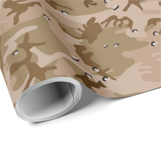 Wüste-Camouflage Geschenkpapier (Rolleneckpunkt)