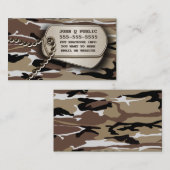 Wüste Camouflage Hundetags Visitenkarte (Vorne/Hinten)