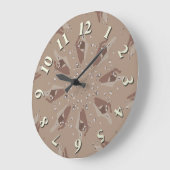 Wüste Camouflage Kaleidoskop Große Wanduhr (Winkel)
