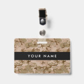 Wüste Camouflage Kies, Militär, Armee Ausweis (Vorderseite mit Clip)