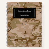 Wüste Camouflage Kies, Militär, Armee Notizblock (Vorderseite)