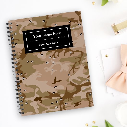 Wüste Camouflage Kies, Militär, Armee Notizblock
