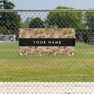Wüste Camouflage Kieselsteine, Ihr Name, personali Banner