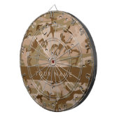 Wüste Camouflage Kieselsteine, Ihr Name, personali Dartscheibe (Vorderseite rechts)