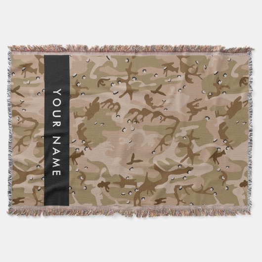 Wüste Camouflage Kieselsteine, Ihr Name, personali Decke (Vorderseite)