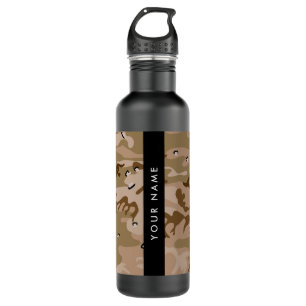 Wüste Camouflage Kieselsteine, Ihr Name, personali Edelstahlflasche