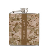 Wüste Camouflage Kieselsteine, Ihr Name, personali Flachmann (Vorderseite)