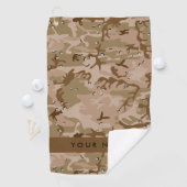 Wüste Camouflage Kieselsteine, Ihr Name, personali Golfhandtuch (Insitu)