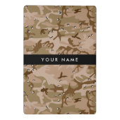 Wüste Camouflage Kieselsteine, Ihr Name, personali Mini Klemmbrett (Rückseite)