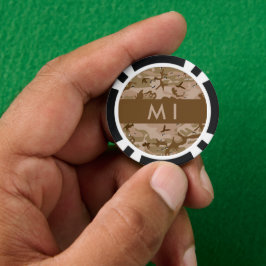 Wüste Camouflage Kieselsteine, Ihr Name, personali Pokerchips