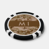 Wüste Camouflage Kieselsteine, Ihr Name, personali Pokerchips (Einzeln)