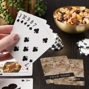 Wüste Camouflage Kieselsteine, Ihr Name, personali Spielkarten
