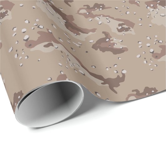 Wüste Camouflage Maskuline Design Geschenkpapier (Rolleneckpunkt)