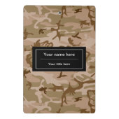 Wüste Camouflage, Militär, Armee Mini Klemmbrett (Rückseite)