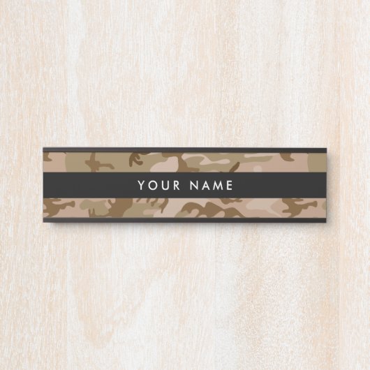 Wüste Camouflage, Militär, Armee Türschild (Vorderseite )