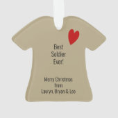 Wüste Camouflage Militärischer Personalisierter Be Ornament (Rückseite)