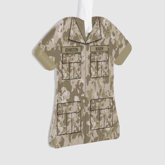 Wüste Camouflage Militärischer Personalisierter Be Ornament (Vorderseite)