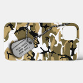 Wüste Camouflage mit Hundetag Case-Mate iPhone Hülle (Rückseite (Horizontal))