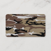 Wüste-Camouflage-Muster Visitenkarte (Rückseite)