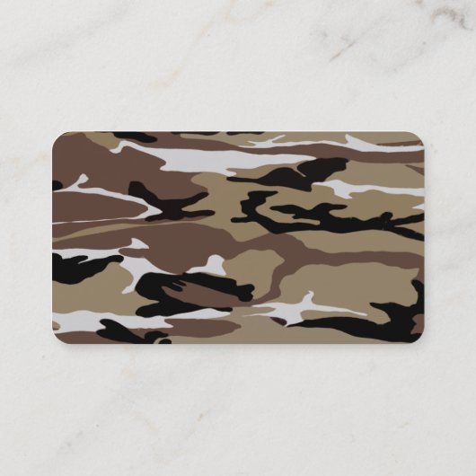 Wüste-Camouflage-Muster Visitenkarte (Rückseite)