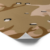 Wüste-Camouflage Poster (Ecke)