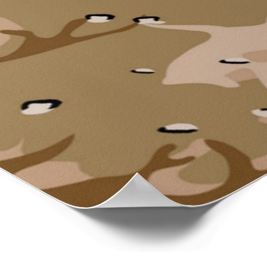 Wüste-Camouflage Poster (Ecke)