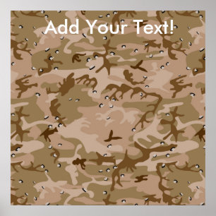 Wüste-Camouflage Poster