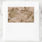Wüste-Camouflage Rechteckiger Aufkleber (Tasche)