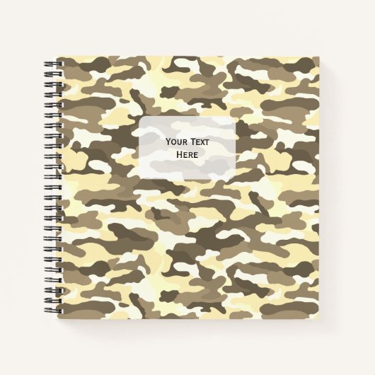 Wüste Camouflage Square Notizblock (Vorderseite)