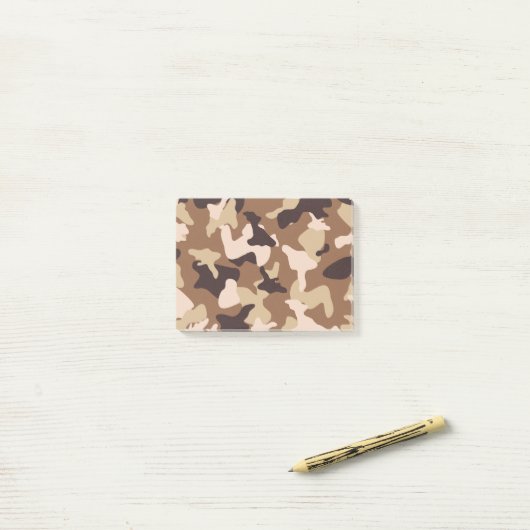 Wüste-Camouflage und Tarnmuster Post-it Klebezettel (Auf Schreibtisch)