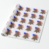 Wüste Camouflage Weihnachtsbaum mit amerikanischer Geschenkpapier (Ungerollt)