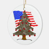 Wüste Camouflage Weihnachtsbaum mit amerikanischer Keramikornament (Links)