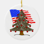 Wüste Camouflage Weihnachtsbaum mit amerikanischer Keramikornament (Hinten)