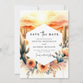 Wüste Classic Cactus Wedding Save The Date (Vorderseite)