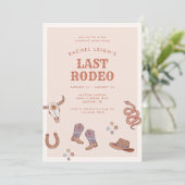 Wüste Cowgirl Bachelorette Wochenende Einladung (Stehend Vorderseite)