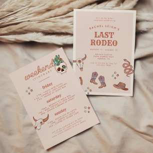 Wüste Cowgirl Bachelorette Wochenende Einladung