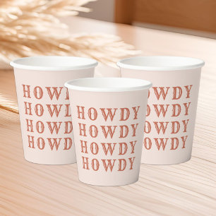 Wüste Cowgirl letzte Rodeo Papier Cups Pappbecher