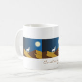 Wüste Coyote Howling Full Moon Thunder_Cove Kaffeetasse (Vorderseite Links)