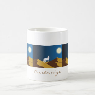 Wüste Coyote Howling Full Moon Thunder_Cove Kaffeetasse