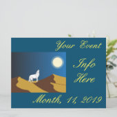 Wüste Coyote Howling Vollmond Thunder_Cove (Stehend Vorderseite)